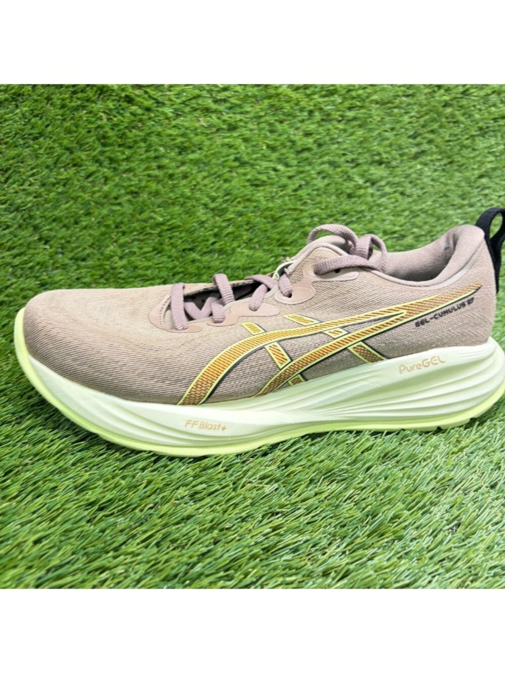 Asics Gel Cumulus 27 Mens Size 8.5 Taupe Gray Athletic Running Shoes Sneakers - Picture 3 of 10